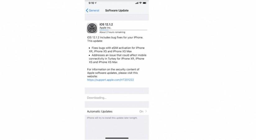 Apple iOS 12.1.2 released for new iPhones. Apple, iOS 12.1.2, software, update, change-log