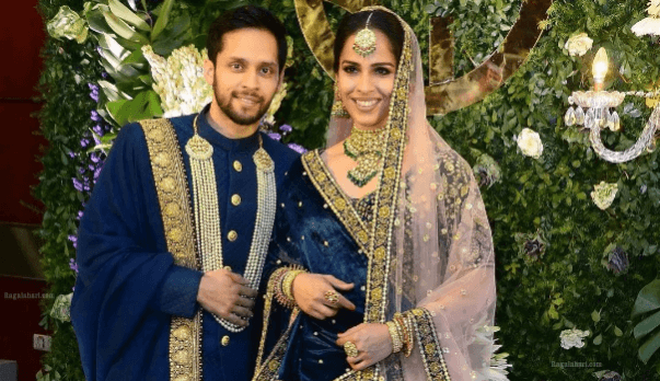Saina and Kashyap at their grand wedding reception. Saina Nehwal Parupalli Kashyap