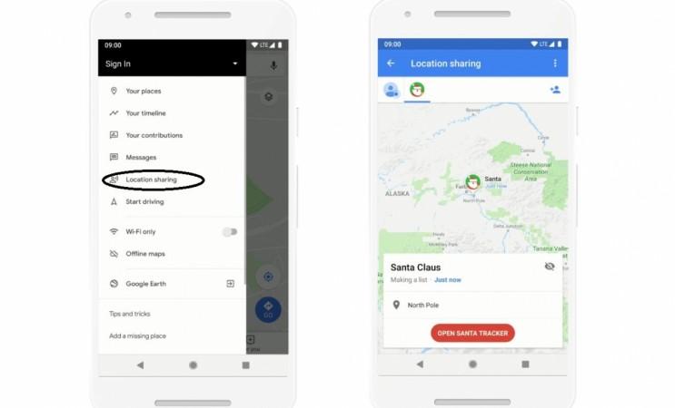 Consumers can track Santa live on their smartphones on Google Maps Google, Santa Tracker, Google Maps