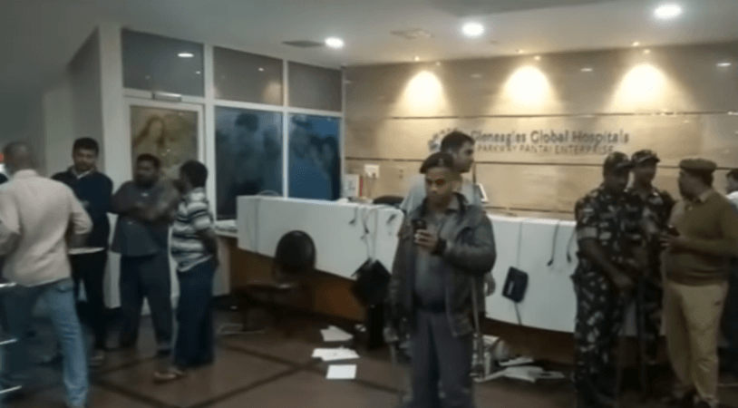 Gleneagles Global Hospital vandalised by the deceased Shameen Begum's family. [ Gleneagles global hospital vandalised