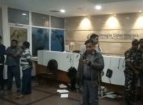Gleneagles global hospital vandalised