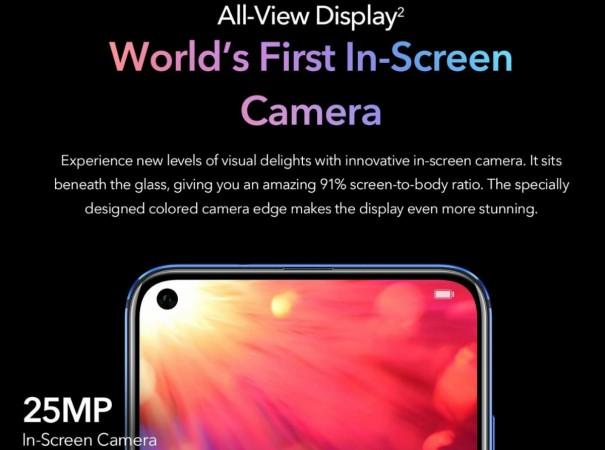 Honor View20 comes with All-view display having 25MP in-screen camera on the front. Honor View20, Amazon, India, launch,