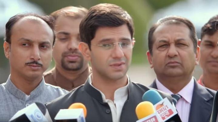 Arjun Mathur as Rahul Gandhi in The Accidental Prime Minister Arjun Mathur as Rahul Gandhi in The Accidental Prime Minister