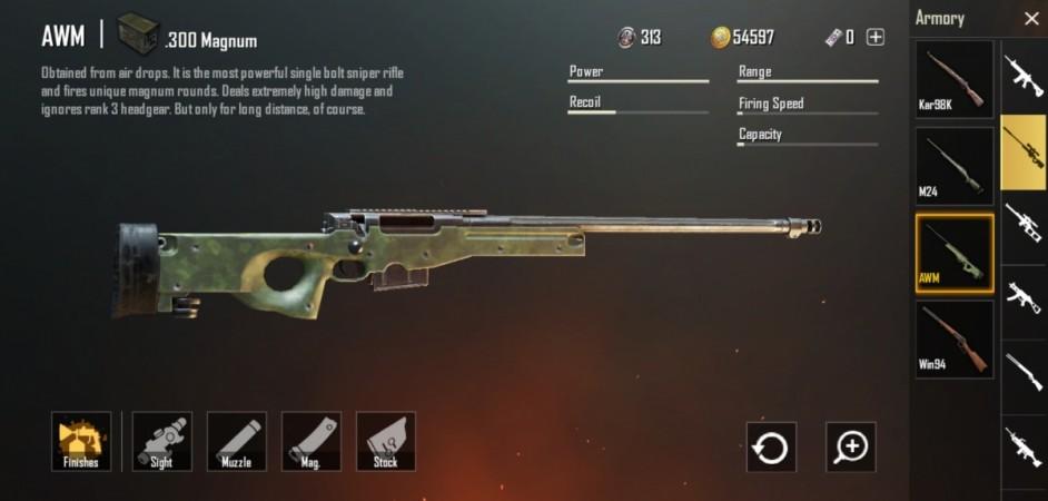PUBG Mobile best guns: AWM (.300 Magnum) sniper rifle PUBG Mobile best guns: AWM (.300 Magnum) sniper rifle