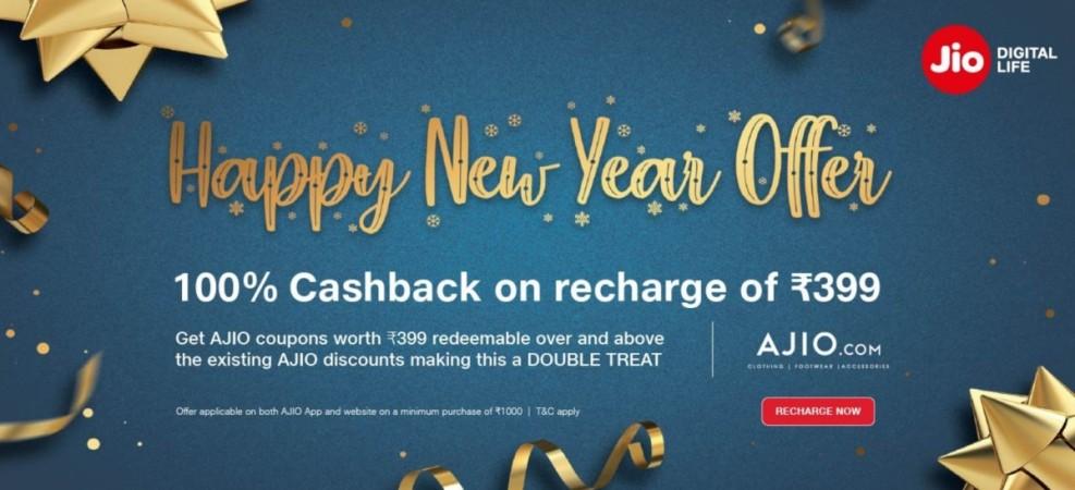 Reliance Jio Happy New Year will be live till 31 December 2018. Reliance Jio, Happy New Year, offer, full cash back