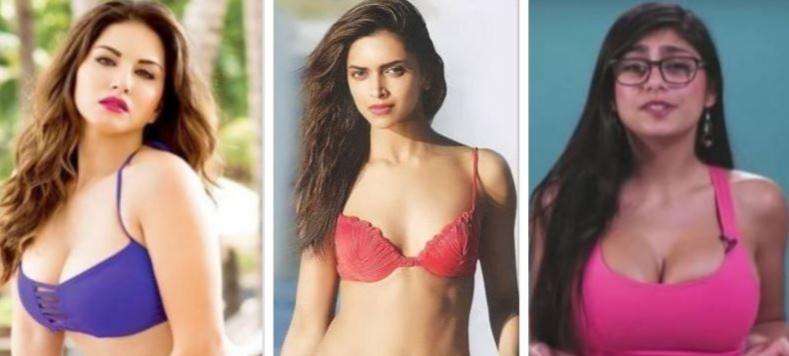 Sunny Leone, Deepika Padukone, Mia Khalifa