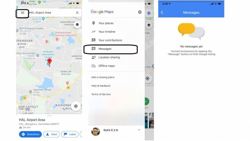Google Maps now gets Message option so that users can communicate with nearby shop owners via texts. Google Maps, Messages, Business, chat