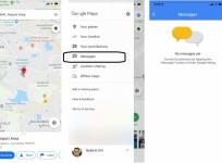Google Maps, Messages, Business, chat
