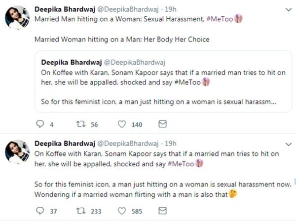 Deepika Bhardwaj slams Sonam Kapoor Deepika Bhardwaj