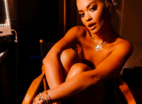 Rita Ora goes topless