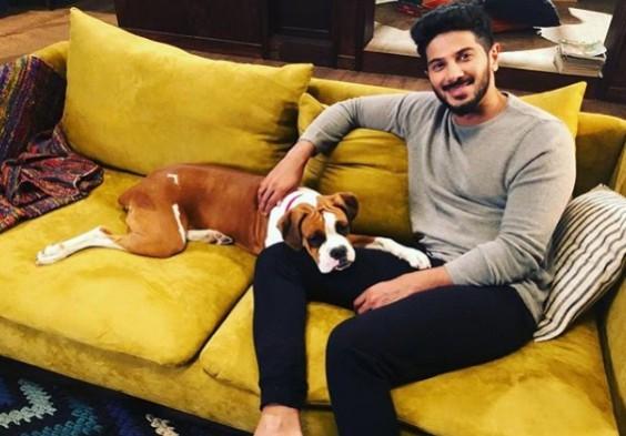 Dulquer Salmaan dog