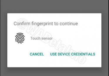 whatsapp fingerprint