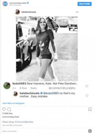 Kate Beckinsale's comment on Insta Kate Beckinsale's comment on Insta