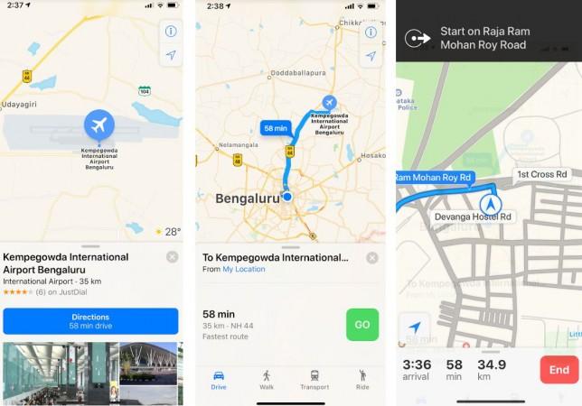 Apple Maps with turn-by-turn navigation feature goes live in India Apple Maps, navigation, turn-by-turn guide, India,