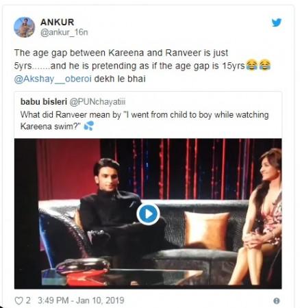 Ranveer and Aushka in KJo's Koffee with Karan. Ranveer and Aushka in KJo's Koffee with Karan.