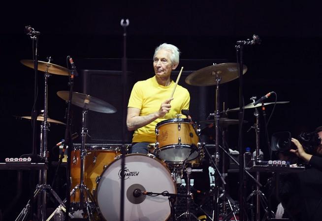 Musician Charlie Watts of The Rolling Stones performs during Desert Trip at the Empire Polo Field on October 14, 2016 in Indio, California Charlie Watts