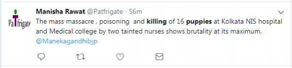 puppy murder tweet 1