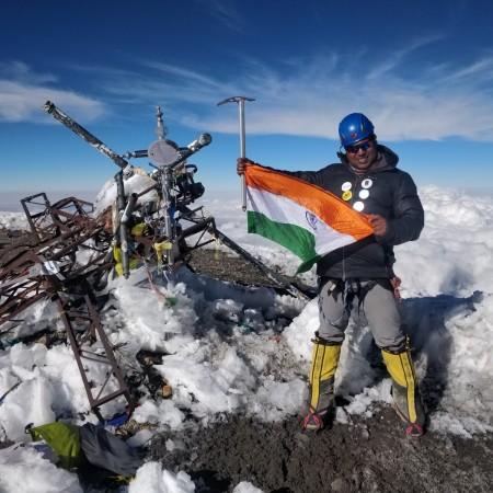 Satyarup Siddhanta after scaling volcanic summit Mt Pico De Orizaba in North America in Dec 2018. Satyarup Siddhanta