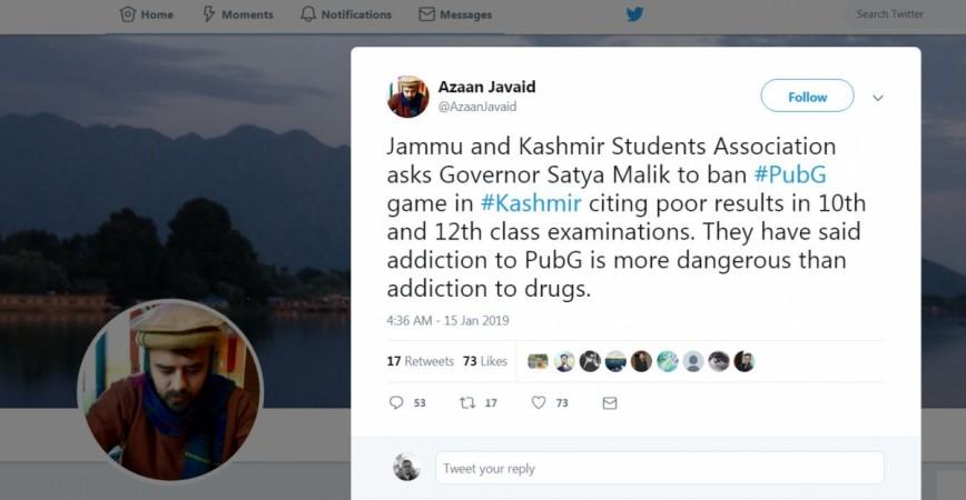 J&K Student Association request governor to ban PUBG Mobile. PUBG Mobile, ban, India, J&K
