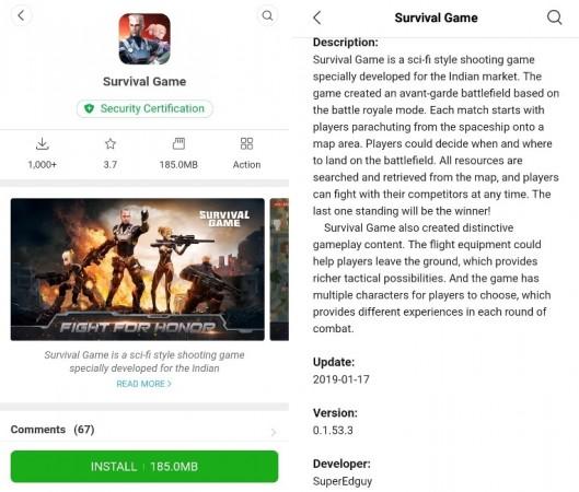Survival Game on Mi App Store Survival Game on Mi App Store