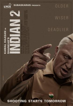 Kamal Haasan's first look in Indian 2. Indian 2 First Look