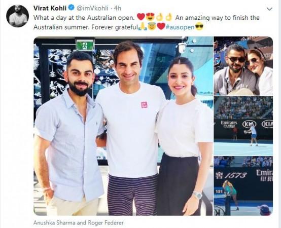 Virat Kohli, Anushka Sharma finish 'amazing' summer by meeting Roger ...