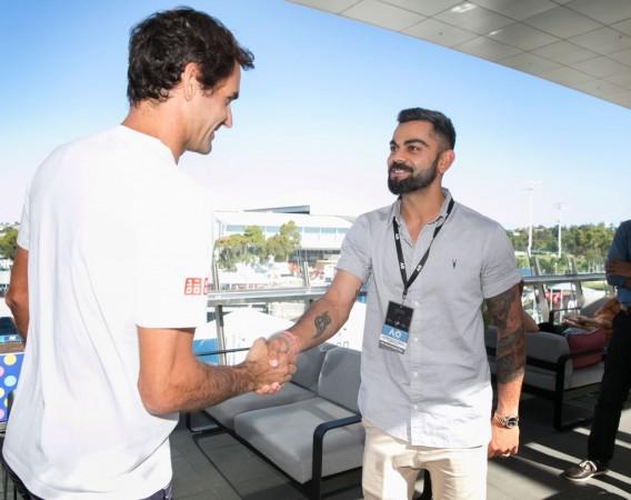 When legends meet. Virat Kohli Roger Federer
