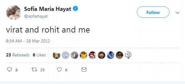 Sofia Hayat old tweets