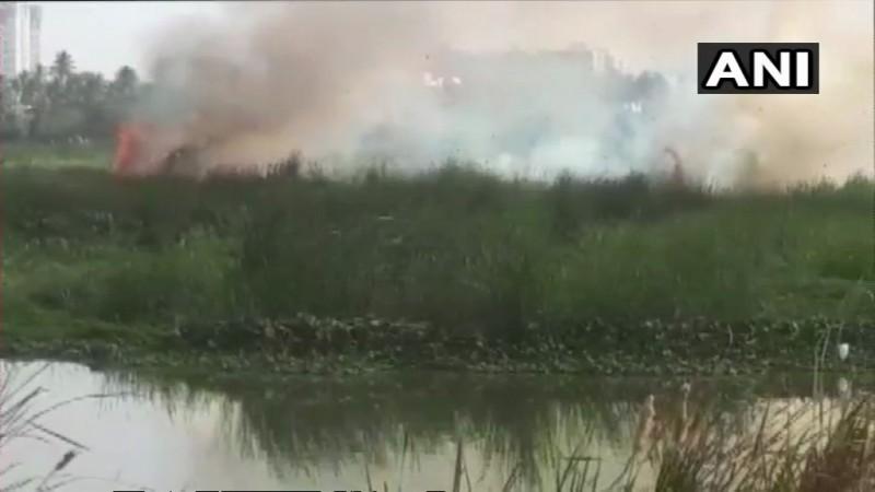 Varthur lake in South-east Bengaluru caught fire on Sunday afternoon, which has become a cause of concern for he citizens and activists in the city varhur