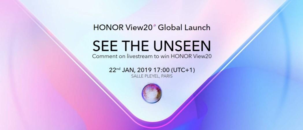 Honor View 20 set for global launch on January 22 in Paris, France. Honor View20, global,Amazon, India, launch,