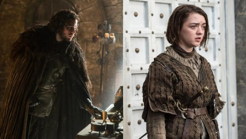 Jon Snow reunion with Arya Stark Jon Snow Arya Stark meeting