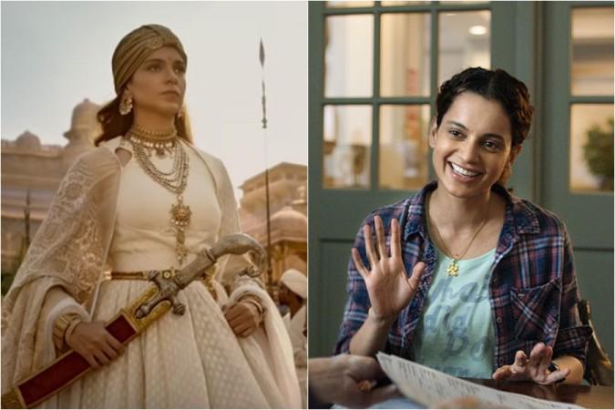 Kangana Ranaut in Manikarnika and Simran Kangana Ranaut in Manikarnika and Simran