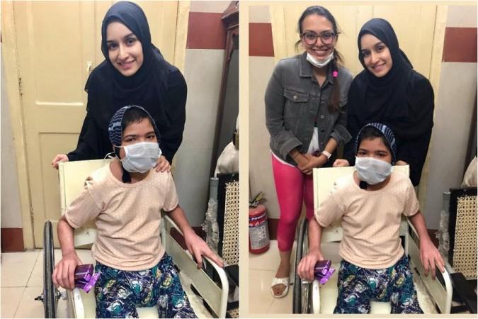 Shraddha Kapoor with her ill fan Summaya in Mumbai hospital Shraddha Kapoor with her ill fan Summaya in Mumbai hospital