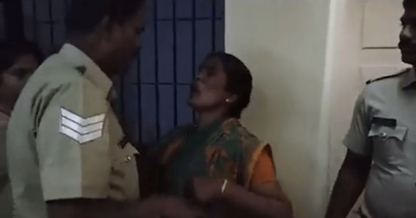 Bengaluru police assaults woman