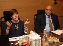 Caroline Gorski, Group Director of R2 Data Labs, and Kishore Jayaraman, President, Rolls-Royce – India & South Asia, in Bengaluru on January 30, 2019.
