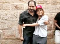 Director Krish aka Radhakrishna Jagarlamudi and Kangana Ranaut on Manikarnika set