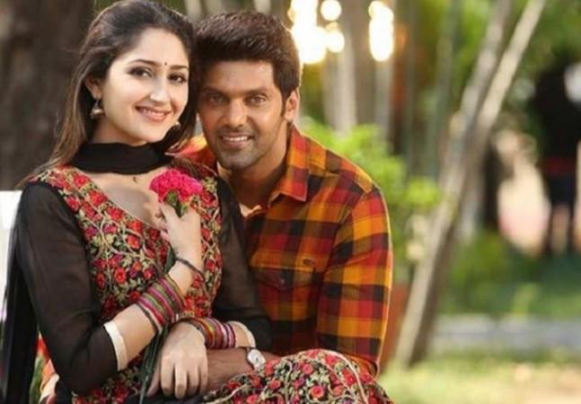 Arya with Sayyeshaa. Arya and Sayyeshaa