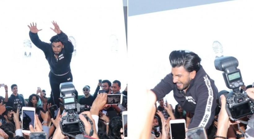 Ranveer Singh slammed for jumping on crowd Ranveer Singh slammed for jumping on crowd