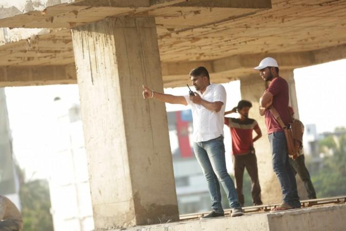 Pavan Wadeyar on the sets of Nata Sarvabhouma. Pavan Wadeyar