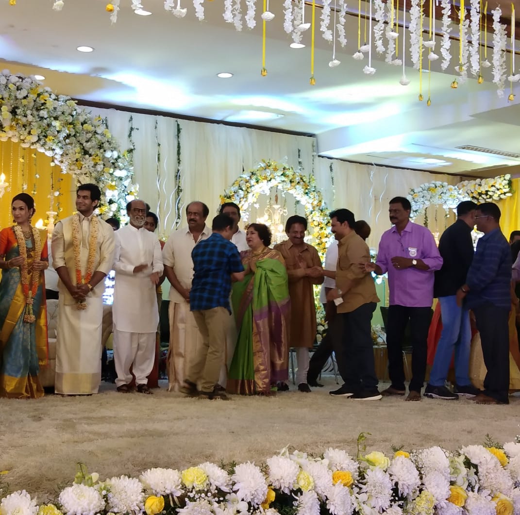 Rajinikanth's Daughter Soundarya's Wedding Reception with Vishagan Vanangamudi