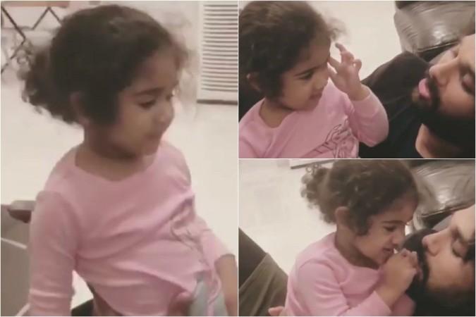 Allu Arjun cuddling his daughter Allu Arha Allu Arjun cuddling his daughter Allu Arha