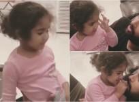 Allu Arjun cuddling his daughter Allu Arha