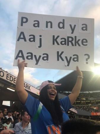 This lady asked Pandya a potentially (ir)relevant question. Hardik Pandya