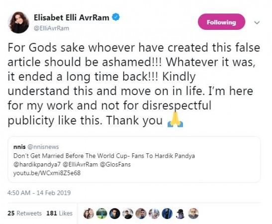 Elli Avram's tweet Elli Avram's tweet