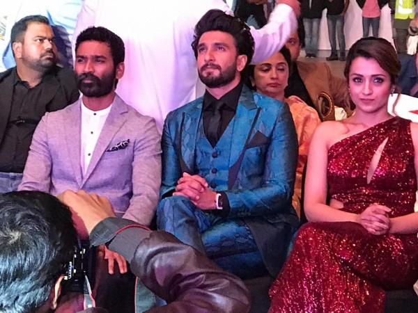 Ranveer Singh, Dhanush and Trisha at Asiavision Movie Awards 2018 Ranveer Singh, Dhanush and Trisha at Asiavision Movie Awards 2018