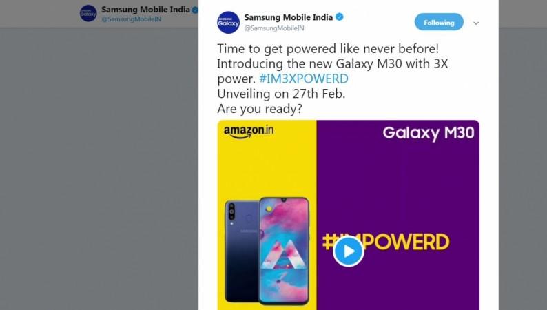 Samsung Galaxy M30 teaser reveals India launch date Samsung, Xiaomi, Redmi Note 7, Galaxy M30