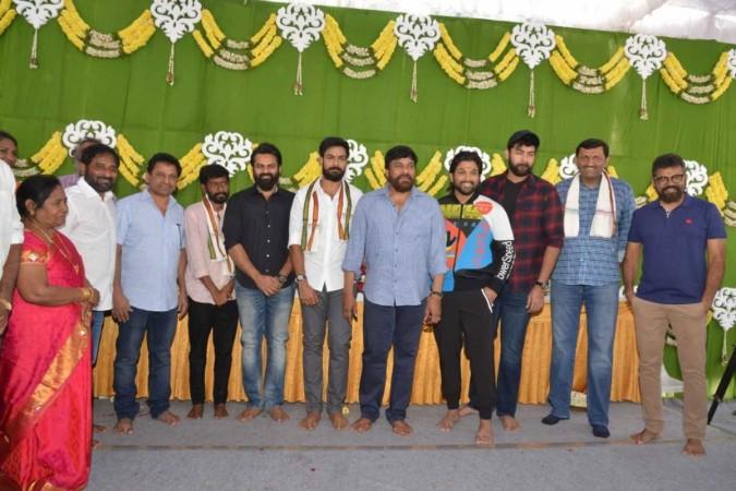 Vaishnav Tej's debut movie launch Vaishnav Tej's debut movie launch