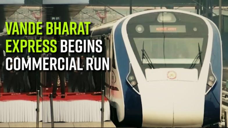 Vande Bharat Express begins commercial class= Vande Bharat Express begins commercial run