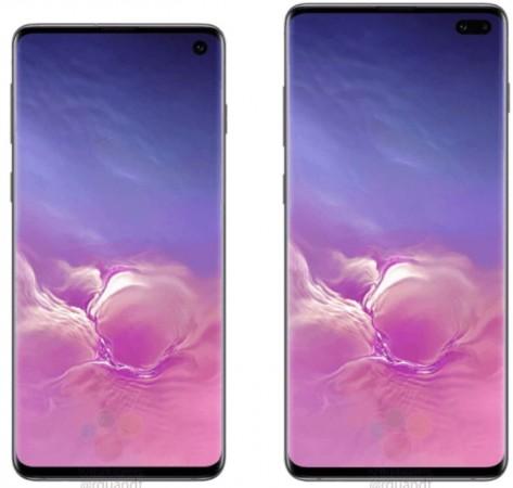 Samsung Galaxy S10 (left) and Galaxy S10 (right) Samsung, Galaxy S10, Galaxy S10