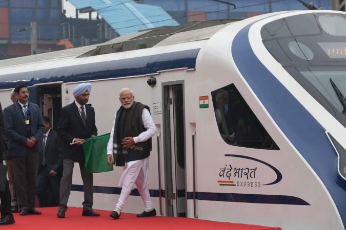Prime Minister Narendra Modi after ianuguration Train 18 in New Delhi vande bharat